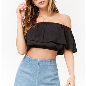 Off shoulder black  top